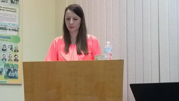 Defense of Olesia Volodymyrivna Husenkova 's candidate thesis
